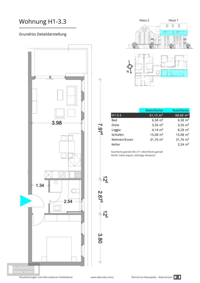 Grundriss H1-3.3