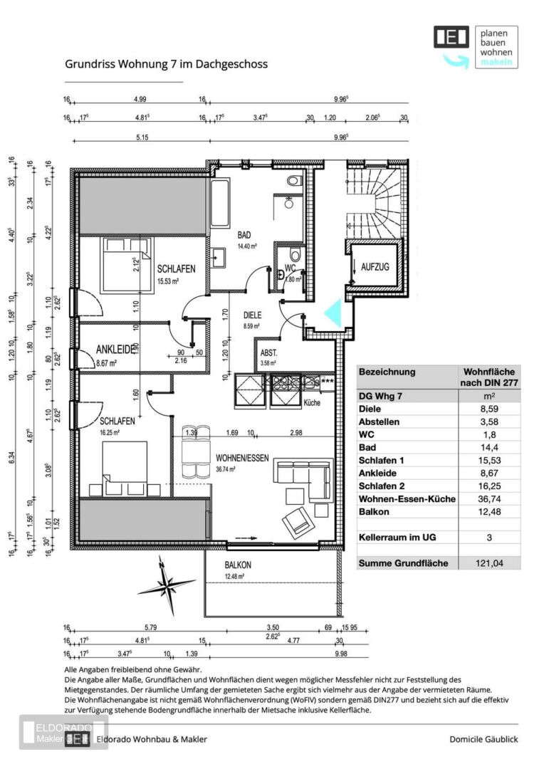 Grundriss DG 7