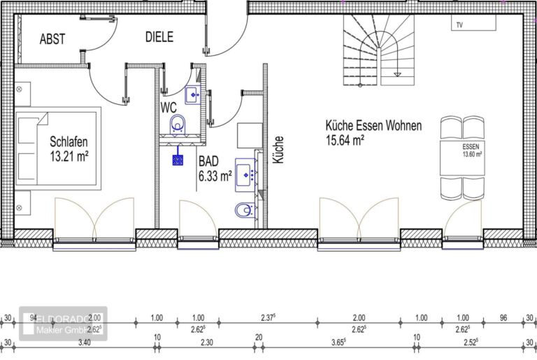 1-Maisonette-Grundriss Etage 2